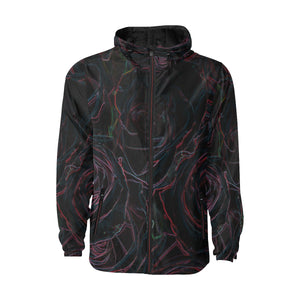 Rose Bouquet Flower Glowing All Over Print Quilted Windbreaker for Men (Model H35)