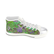 Load image into Gallery viewer, Graffiti Abstract Green Women&#39;s Classic High Top Canvas Shoes (Model 017)