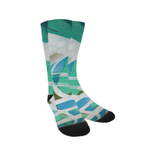 Load image into Gallery viewer, Abstract Circles Aqua Trouser Socks (For Men)