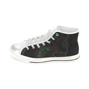 Sea of Flames Glowing Men’s Classic High Top Canvas Shoes (Model 017)