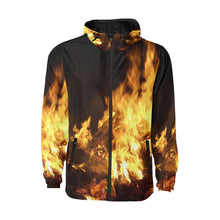 Load image into Gallery viewer, Feathery Flames All Over Print Quilted Windbreaker for Men (Model H35)