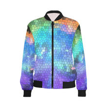 Load image into Gallery viewer, Splash of Color Negative Mosaic All Over Print Bomber Jacket for Women (Model H36)