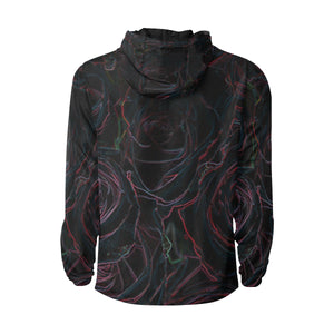 Rose Bouquet Flower Glowing All Over Print Quilted Windbreaker for Men (Model H35)