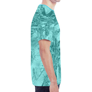Abstract Brush Cyan New All Over Print T-shirt for Men (Model T45)