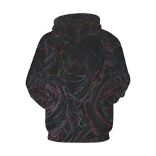 Load image into Gallery viewer, Rose Bouquet Flower Glowing All Over Print Hoodie for Women (USA Size) (Model H13)