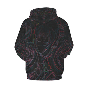 Rose Bouquet Flower Glowing All Over Print Hoodie for Women (USA Size) (Model H13)