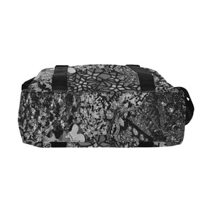 Holiday Paisley Black and White Large Capacity Duffle Bag (Model 1715)