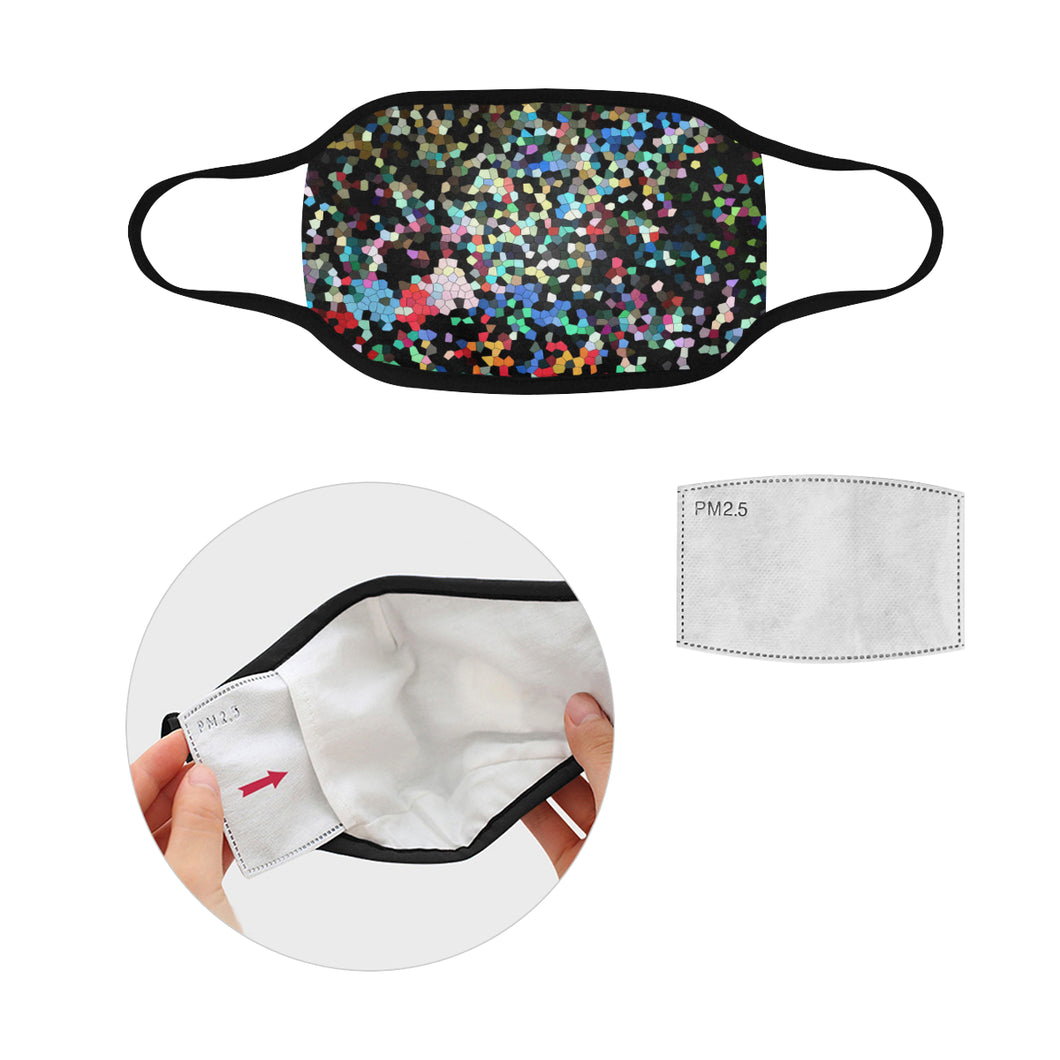 Holiday Paisley Mosaic Mouth Mask in One Piece (2 Filters Included) (Model M02)