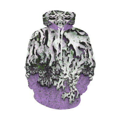 Moss Purple All Over Print Hoodie for Men/Large Size (USA Size) (Model H13)