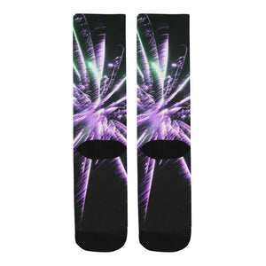Fireworks Star Purple Trouser Socks (For Men)