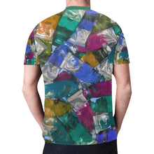 Load image into Gallery viewer, Oil Paints Blue New All Over Print T-shirt for Men (Model T45)