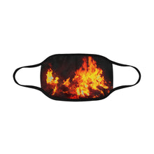 Load image into Gallery viewer, Feathery Flames Red Mouth Mask in One Piece (2 Filters Included) (Model M02)