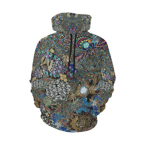 Fun and Fancy Paisley All Over Print Hoodie for Women (USA Size) (Model H13)