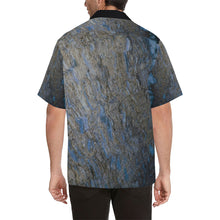 Load image into Gallery viewer, Marbled Abstract Blue Hawaiian Shirt (Model T58)