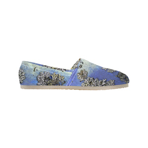 Patches of Moss Blue Unisex Classic Canvas Slip-On (Model 1206)