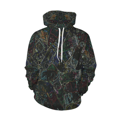 Oil Paints Glowing All Over Print Hoodie for Men/Large Size (USA Size) (Model H13)