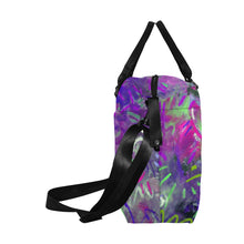 Load image into Gallery viewer, Graffiti Abstract Purple Large Capacity Duffle Bag (Model 1715)