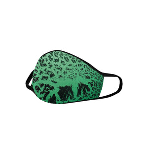 Crackle Art Green Mouth Mask