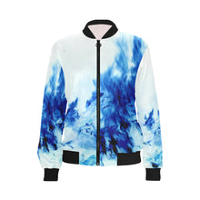 Load image into Gallery viewer, Feathery Flames Negative All Over Print Bomber Jacket for Women (Model H36)