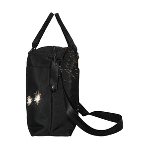 Fireworks Flowers White Large Capacity Duffle Bag (Model 1715)