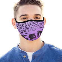 Load image into Gallery viewer, Crackle Art Purple Mouth Mask (2 Filters Included)
