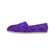 Load image into Gallery viewer, Rose Bouquet Flower Purple Unisex Classic Canvas Slip-On (Model 1206)