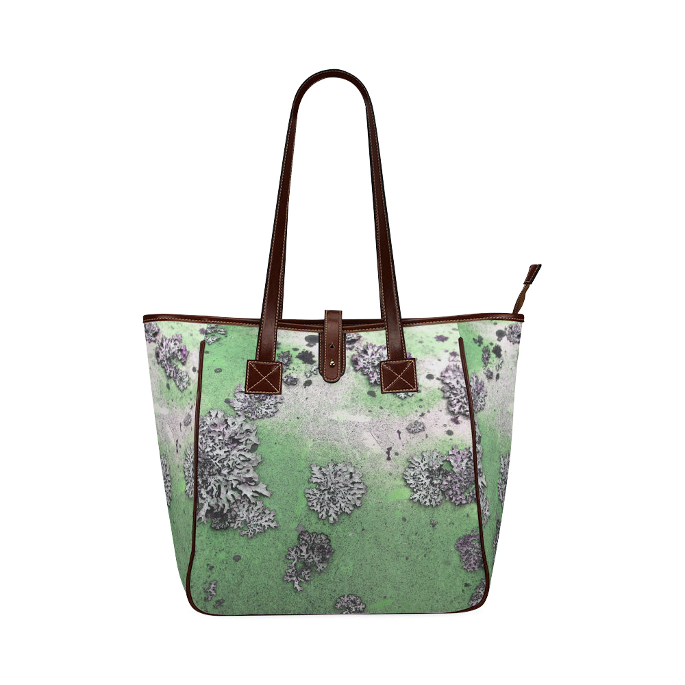 Patches of Moss Green Classic Tote Bag (Model 1644)