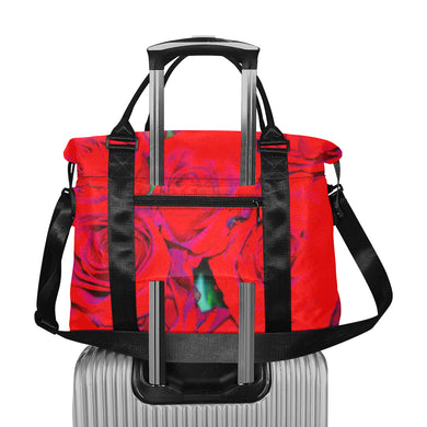 Rose Bouquet Flower Red Large Capacity Duffle Bag (Model 1715)