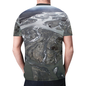Aerial Rivers New All Over Print T-shirt for Men (Model T45)