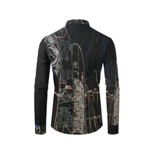 Load image into Gallery viewer, Surfboards Glowing Men&#39;s All Over Print Casual Dress Shirt (Model T61)