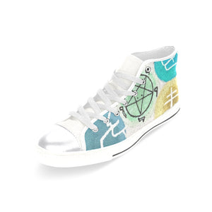 Dante's Inferno Negative Women's Classic High Top Canvas Shoes (Model 017)