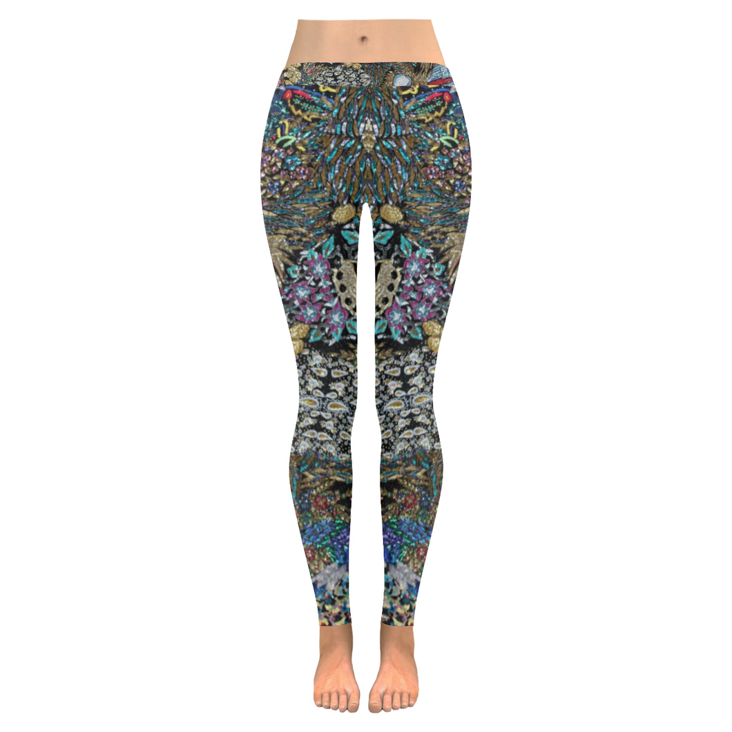 Fun and Fancy Paisley Low Rise Leggings (Invisible Stitch) (Model L05)