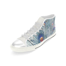 Load image into Gallery viewer, Peacock Feathers Negative Men’s Classic High Top Canvas Shoes (Model 017)