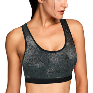 Patches of Moss Glowing Women's All Over Print Sports Bra (Model T52)