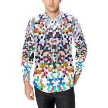 Load image into Gallery viewer, Holiday Paisley Negative Mosaic Men&#39;s All Over Print Casual Dress Shirt (Model T61)