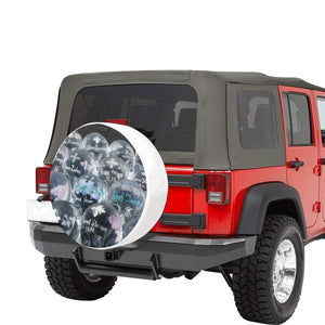 Painted Skulls Negative 32 Inch Spare Tire Cover
