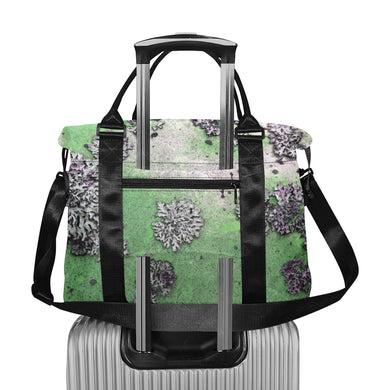 Patches of Moss Green Large Capacity Duffle Bag (Model 1715)