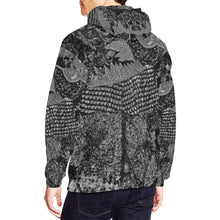 Load image into Gallery viewer, Paisley Power Black and White All Over Print Hoodie for Men/Large Size (USA Size) (Model H13)