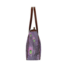 Load image into Gallery viewer, Peacock Feathers Purple Classic Tote Bag (Model 1644)