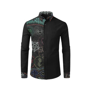 Dante's Inferno Glowing Men's All Over Print Casual Dress Shirt (Model T61)