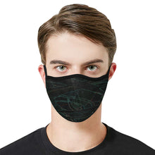 Load image into Gallery viewer, Abstract Circles Glowing Mouth Mask in One Piece (2 Filters Included) (Model M02)