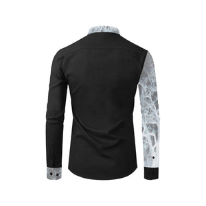 Spooky Tree Negative Men's All Over Print Casual Dress Shirt (Model T61)