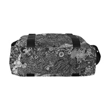 Load image into Gallery viewer, I Spy Paisley Black and White Large Capacity Duffle Bag (Model 1715)