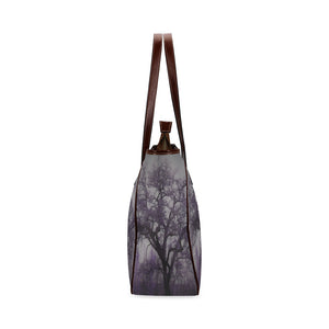 Spooky Tree Purple Classic Tote Bag (Model 1644)