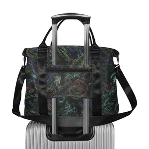 Graffiti Abstract Glowing Large Capacity Duffle Bag (Model 1715)