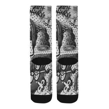 Load image into Gallery viewer, Complex Graffiti Black and White Trouser Socks (For Men)