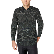 Load image into Gallery viewer, Painted Skulls Glowing Men&#39;s All Over Print Casual Dress Shirt (Model T61)