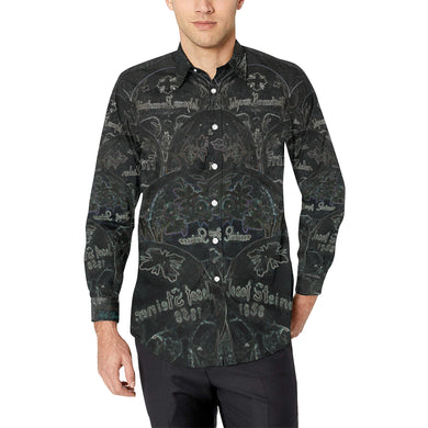 Painted Skulls Glowing Men's All Over Print Casual Dress Shirt (Model T61)