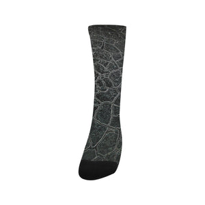 Crackle Black Trouser Socks (For Men)