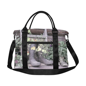 Blooming Boots Flower Large Capacity Duffle Bag (Model 1715)